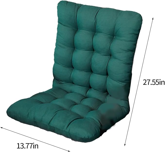 Seat Cushions for Outdoor Chairs, Waterproof and Fade-Resistant Outdoor Chair Cushions with Ties, 13.77×27.55 Inch Outdoor Chair Cushion, Outdoor Chair Pads for Chair Sofa Couch,Green