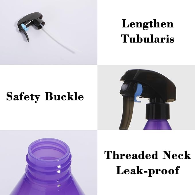 driew Plant Mister Spray Bottle, Plant Mister Water Spray Bottle for Plants Misting Bottle Water Fine Mist, Cleaning Solutions, Gardening, Indoor, Outdoor (Purple - 10oz)
