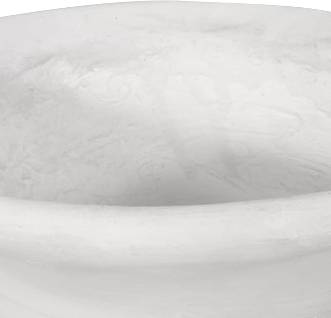 Merax 19.5 Inches Tall MGO Garden Urn Planter, Lightweight Concrete Urn for Flowers, Herbs & Succulents, Indoor & Outdoor Decorative Pot, Antique White