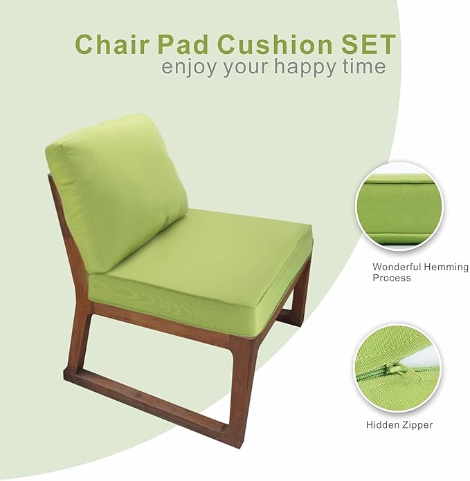 JMGBird Outdoor Chair Cushion Tufted Pillow, Outdoor Seat Cushion Set 19"x19" Outdoor Cushions for Patio Furniture