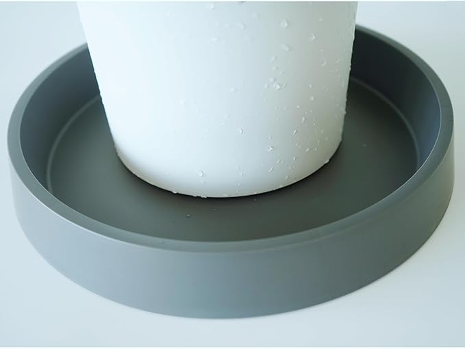 4 Pack Plant Saucer Tray for Ceramic Plastic Pots, 6 inch Plant Saucers for Indoors, Pot Saucers Trays, Flower Planter Water Drip Trays for Pots Base (6", Gray)