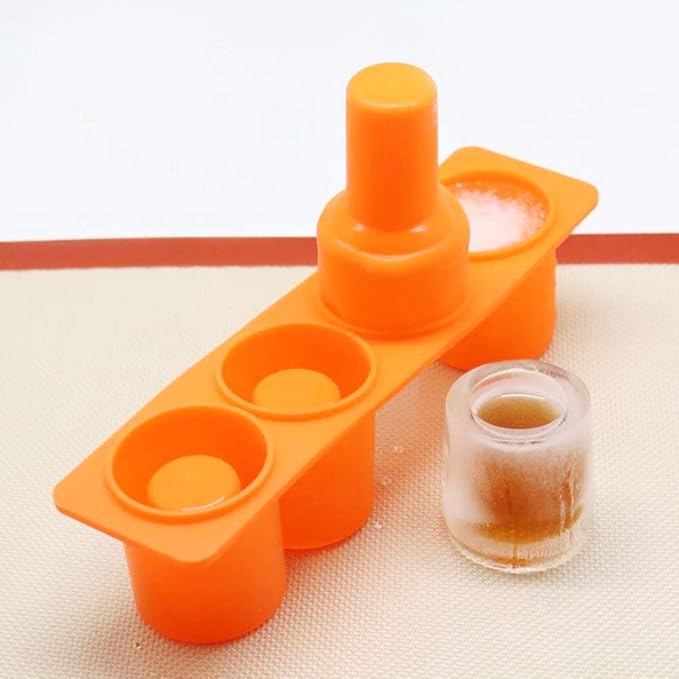 2Pcs Succulent Plants Pot Concrete Cement Mold Flower Pot Plaster Moulds Ice Shot Glass Molds Tea Light Candle Holder Pen Holder Resin Epoxy Casting Mold (Random Color)