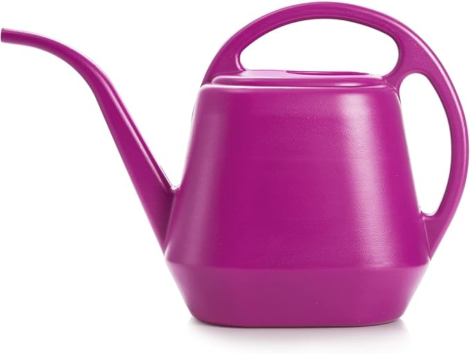 Fasmov Plastic Watering Can, Rose Red, 1-Gallon