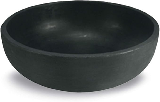 Crescent Garden Orinoco Planter Bowl – Double-Walled Resin Pot for Succulents, Flowers Without Drain Hole - 21" W x 8.25" H (Caviar Black)
