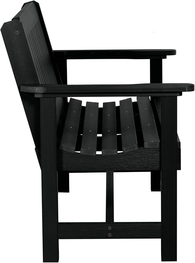 Sequoia Professional CM-BENSQ42-BKE Commercial Grade Exeter 4 Foot Garden Bench, Black