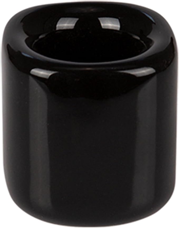 Mega Candles 10 pcs Black 1/2 Inch Diameter Ceramic Chime Ritual Spell Candle Holders, Great for Casting Chimes, Meditation, Rituals, Spells, Vigil, Witchcraft, Wiccan Supplies
