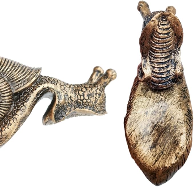 HPMAISON Plant Pot Hanger Snail Resin Statue Halloween Snail Garden Flower Pot Decoration Outdoor Decorative Sculptures Ornaments Figurine Weatherproof and UV Resistant