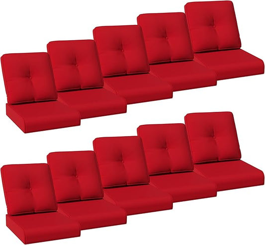 Joyside Outdoor Chair Cushions Set, 22x25/22x24 Inch Patio Furniture Deep Seat Cushions, Water Resistant & Thick Cushion, Outdoor Replacement Cushions for Seat and Sofa