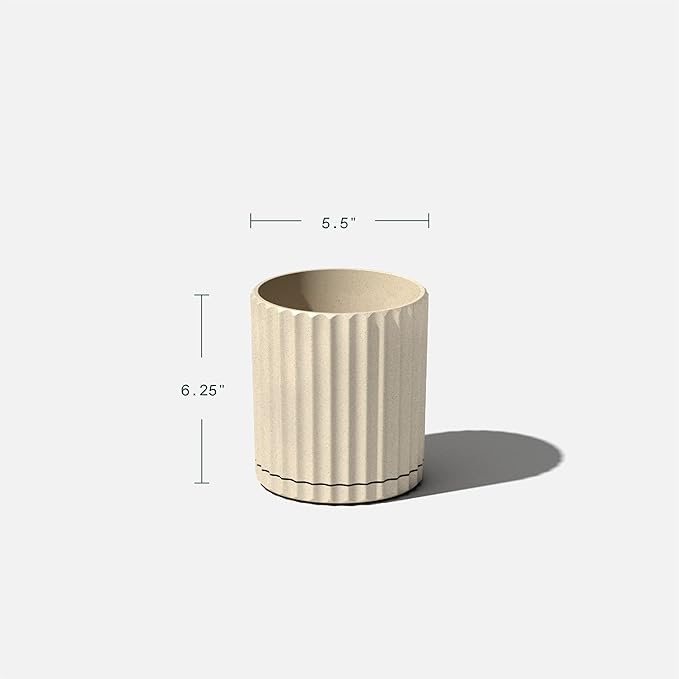 Veradek Demi Series Demi 6" Planter w/Tray, Sand