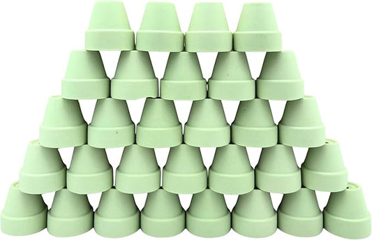 Mini Pastel Terracotta Pots for Micro Gardens – 30 Pack, 1.7” Tiny Breathable Clay Planters, Macaron Colors, for Moss, Fairy Gardens, Dollhouses, and Succulents (Green, 1.7 Inch)