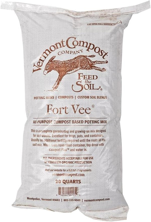 Fort Vee Organic Potting Mix | High-Nutrient Compost-Based Soil for Indoor & Outdoor Container Seed Starting, Plants & Vegetable Gardening | 20 Quarts