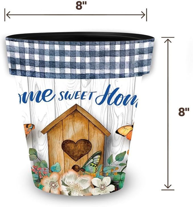 Briarwood Lane Spring Planter 8.5" x 8.5" x 8.5" Country Home Sweet Home Small for Spring Planter