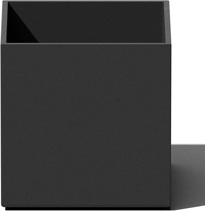 Veradek Forma Series Cube Planter - Square Planter for Window Sill/Table Decor | Made from Plastic-Stone Material | Modern Décor for Succulents, Indoor Small Plants