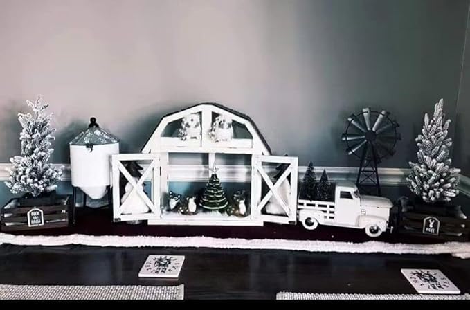 Vintage Metal Truck Planter,Farmhouse Truck Decor,DIY Home Decor & Seasonal Decor,White