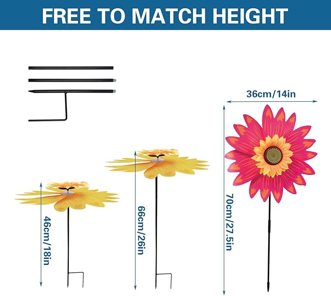 2 Set Plant Umbrella Decor for Outdoor Small Plants, 14 Inch Diameter Yellow Sunflower Shade Cover for Outdoor Patio Mini Potted and Garden Beds Decor, Yellow and Rosered