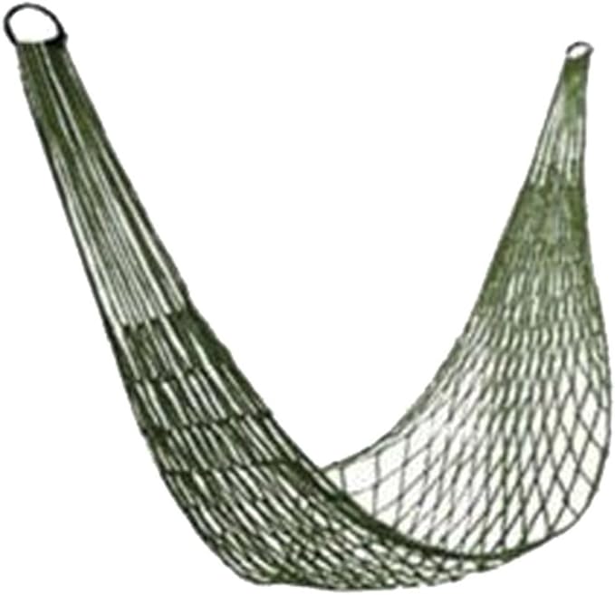 Easyinsmile Travel Hammock,Camping Hammock, Outdoor Sport Hammock Army Green Net Mesh Nylon Sleeping Bed with Hooks for Garden Beach Camping Hunting Hiking Traveling (Green)