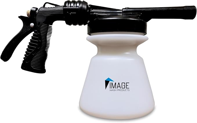 Image Wash Products - Foam Cannon for Garden Hose - Connects to Any Garden Hose - Ultimate Car Wash Foamer to Help Wash Your Car or Truck - (Comes with 3 Separate Dilution Tips) - Truck/Car/RV/Boat