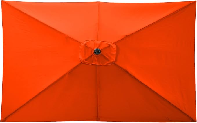 Rectangular Patio Umbrella - 10ft Easy Crank Sun Shade with Push Button Tilt for Outdoor Furniture, Deck, Yard, or Pool by Pure Garden