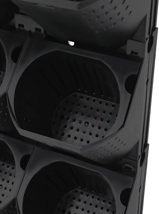 2 PCS Self-Watering Wall Planter, Wall-Mounted Vertical Garden Planter with 36 Pots for Indoor Outdoor Flowers Vegetables Herbs (Black)