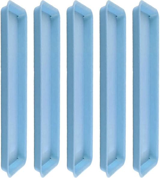 5Pcs Plant Trays Plant Saucers Rectangular Flower Pot Drainage Trays Flower Pot Saucers for Garden Indoors Outdoor Windowsill, Blue