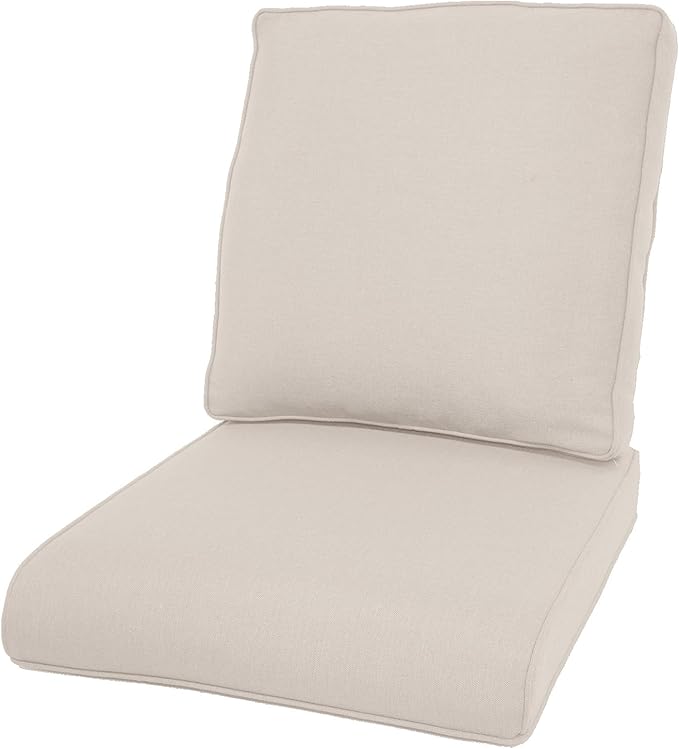 Patio Furniture Cushions - 22 * 24" Outdoor Patio Cushions with Removable Cover, 28D High Density Sponge Filling Outdoor Chair Cushions for Rocker, Sofa and Loveseat - Beige