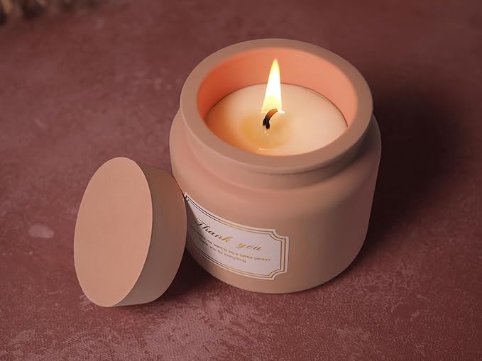 Storage Box with Lids Candle Jar Molds Set, Creative Silicone Candle Vessels Pot Molds, Concrete Round Stripe with Cover Bottle Making Moulds for Storage Candle Holder (K-2Pcs)