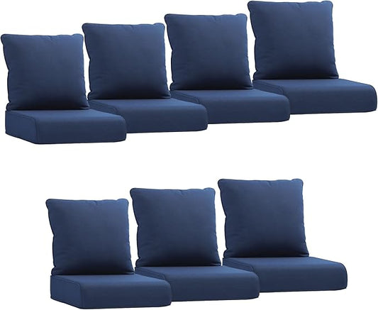 Joyside Outdoor Chair Cushions Set, 24x24 Inch Patio Furniture Cushions, 6’’ Thick, Water Resistant & Fade Resistant, Outdoor Replacement Cushions for Seat and Sofa