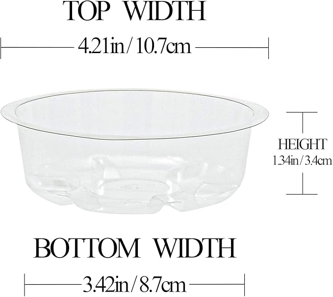 Idyllize 10 Pieces of 4 inch, Clear Plastic Plant Saucer Drip Trays for pots (4")