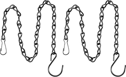 EBOOT 2 Pcs Hanging Chain for Bird Feeders, Planters, Lanterns and Ornaments (35 Inch,Black)