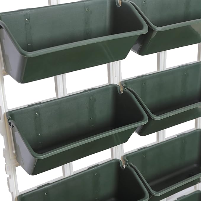 4 Tier 8 Pockets Vertical Raised Garden Bed,Wall Hanging Plant Holder Indoor Outdoor Balcony Vertical Raised Flower Bed with Drainage Holes for Herbs Flowers Vegetables Plants