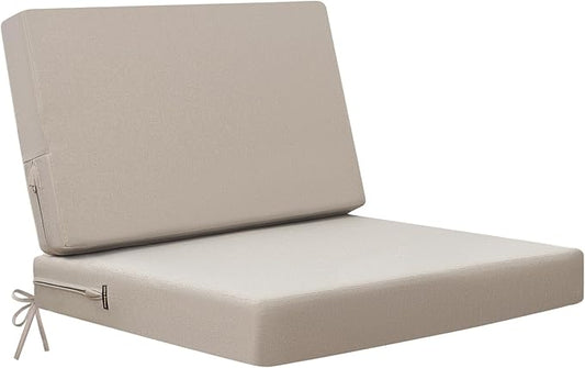 idee-home Outdoor Cushions for Patio Furniture, Outdoor Seat Cushion, Waterproof Couch Hampton Bay Deep Seat Replacement Chair Cushions for Garden Lawn Deck Backyard, 28.5 x 28.5