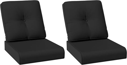 Joyside Outdoor Chair Cushions Set, 22x25/22x24 Inch Patio Furniture Deep Seat Cushions, Water Resistant & Thick Cushion, Outdoor Replacement Cushions for Seat and Sofa