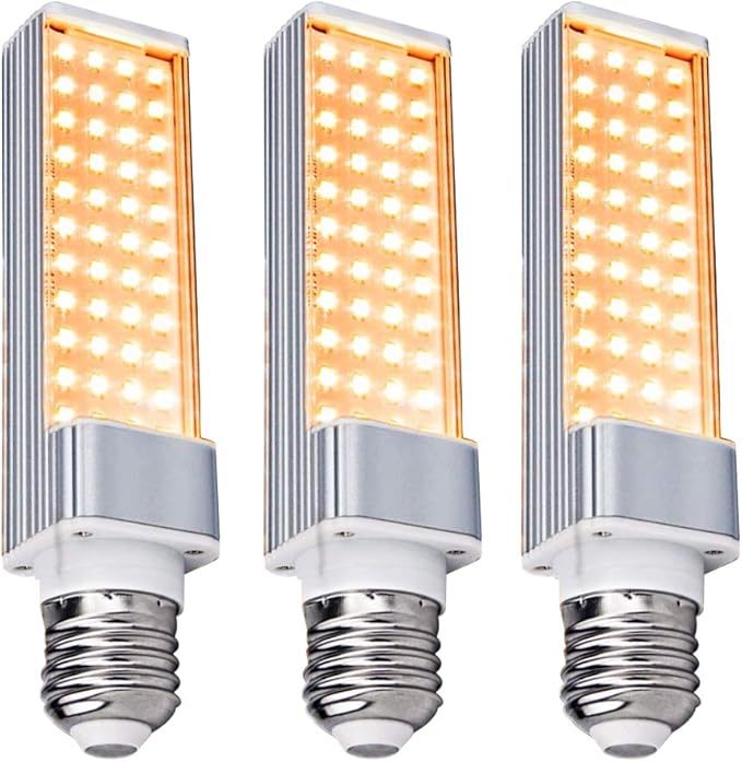 9W Full Spectrum Grow Lights Bulb for Indoor Plants, E27 44 LEDs Pure Warm Plant Grow Lamp Bulb for House Garden Hydroponics Succulent Seed Starting, Growing, Flower 3 Pack