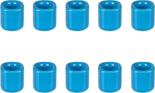 Mega Candles 10 pcs Light Blue 1/2 Inch Diameter Ceramic Chime Ritual Spell Candle Holders, Great for Casting Chimes, Meditation, Rituals, Spells, Vigil, Witchcraft, Wiccan Supplies