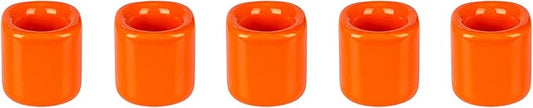 Mega Candles 5 pcs Orange 1/2 Inch Diameter Ceramic Chime Ritual Spell Candle Holders, Great for Casting Chimes, Meditation, Rituals, Spells, Vigil, Witchcraft, Wiccan Supplies