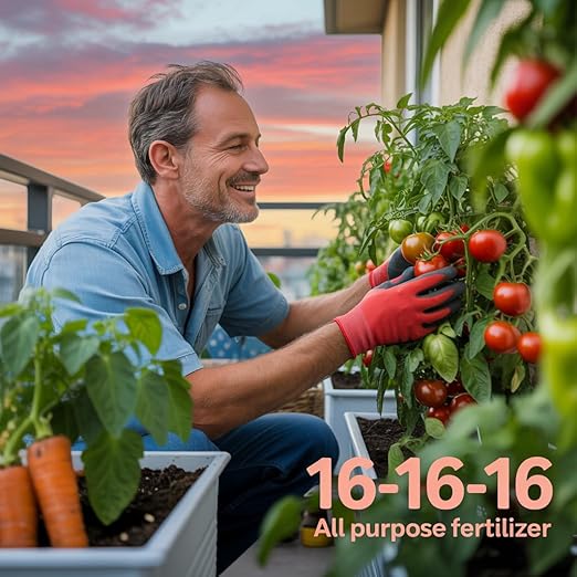 Gardenera 16-16-16 Premium All Purpose Professional Fertilizer - Lawn, Flower, Tree, Shrub & Vegetable Fertilizer (20 Quarts)