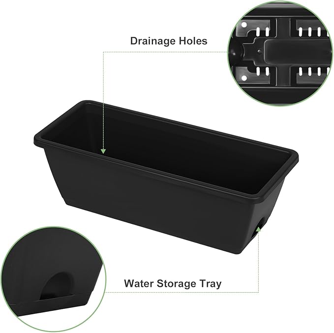 YBING Vertical Garden Planter 5 Tier Raised Garden Bed Outdoor Tiered Herb Garden Planter Standing Vertical Planter Box Flowers Vegetables Planters Black