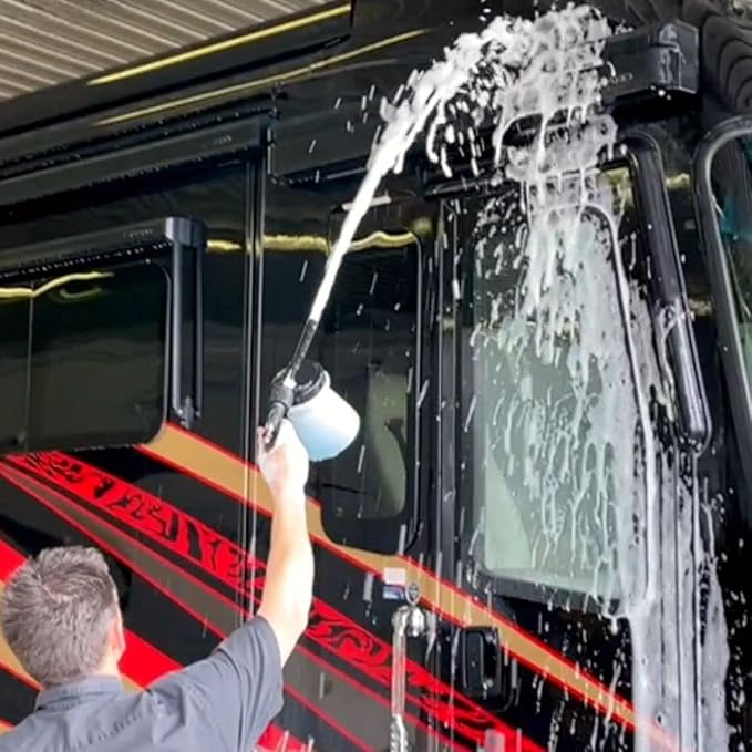 Image Wash Products - Foam Cannon for Garden Hose - Connects to Any Garden Hose - Ultimate Car Wash Foamer to Help Wash Your Car or Truck - (Comes with 3 Separate Dilution Tips) - Truck/Car/RV/Boat