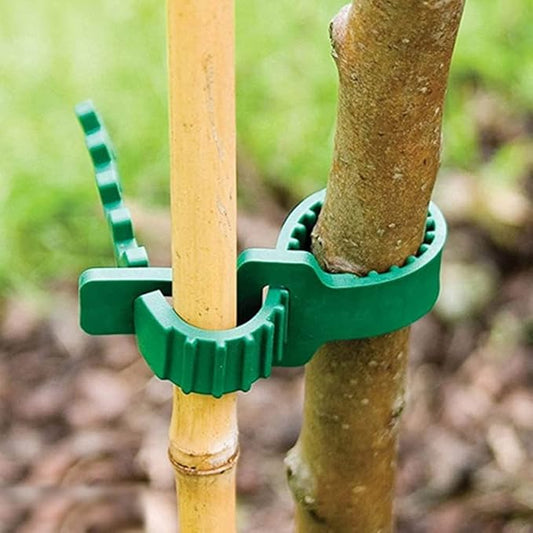 GEZICHTA 10 PCS Tree Stake Support Bands, Heavy Duty Adjustable Interlock Tree Plant Ties, Reusable Garden Plants Shrub Ties 9.4 inch(Green), free size