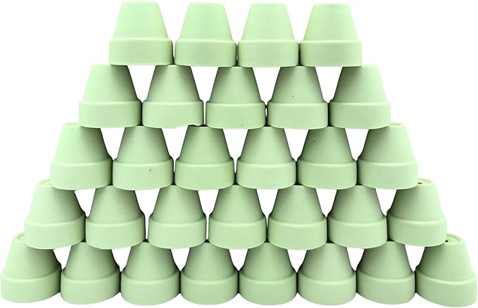 Mini Pastel Terracotta Pots for Micro Gardens – 30 Pack, 1.1” Tiny Breathable Clay Planters, Macaron Colors, for Moss, Fairy Gardens, Dollhouses, and Succulents (Green, 1.1 Inch)