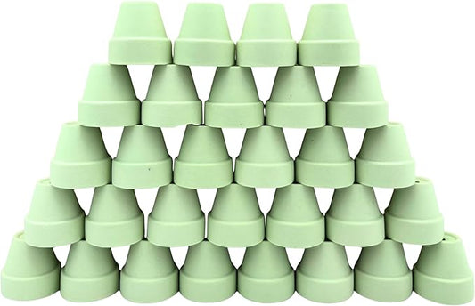 Mini Pastel Terracotta Pots for Micro Gardens – 30 Pack, 1.1” Tiny Breathable Clay Planters, Macaron Colors, for Moss, Fairy Gardens, Dollhouses, and Succulents (Green, 1.1 Inch)