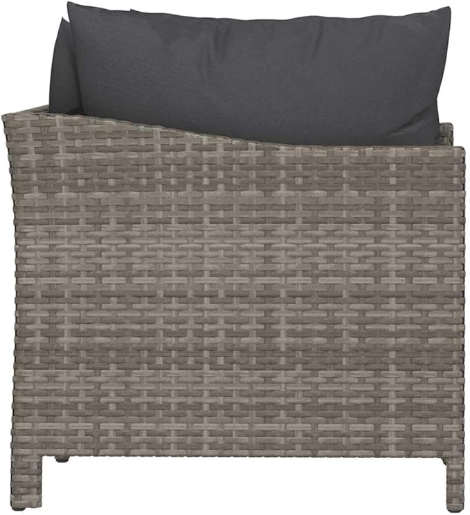 Garden Lounge Set Grey, Dark Grey Poolside Furniture Set Garden Seating Ensemble for Backyard Pond