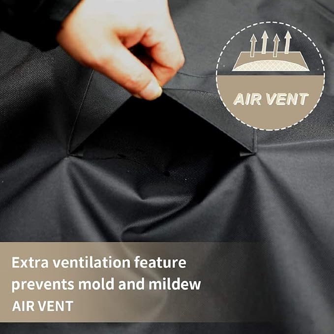 2 Seater Patio Swing Cover Outdoor Swing Chair Cover Hammock Glider Cover Durable Waterproof Dustproof Windproof All Weather Protector Black
