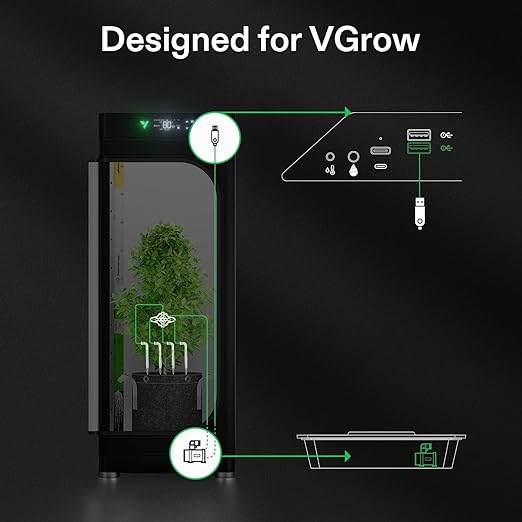 VIVOSUN FlexFeed Drip Irrigation Kit, 4W Automatic Irrigation System with Pump & 4 Drip Emitters, App-Controllable Professional Plant Watering Drip Kit for VGrow Smart Grow Box