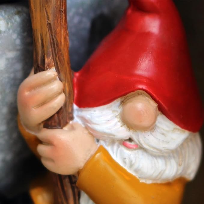 Garden Gnome Pot Climbers Decoration Set, 3 Piece Resin Hanging Figurines, Colorful Climbing Gnomes Statue, Outdoor Decor for Plant Pots, 2.9 Inch Small Garden Gifts