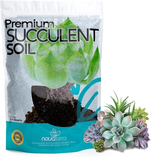 Succulent Soil Potting Mix Succulents Plants Live Succulent pots Potting Soil for Succulents Indoor suculentas Potting 2 oz Free Fertilizer Pellets Bag Inside 2.4 Qts