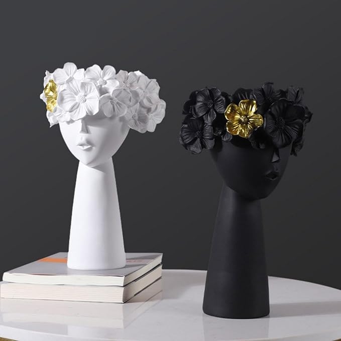 Girl Flower Pots Mold Epoxy Resin Molds Pen Holder Candle Holder Cement Planter Silicone Mould Home Decorations