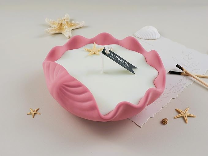 2 Pack 6.5 Inch Large Seashell Silicone Molds, Conch Candle Containers Mold, Handmade Storage Tray Resin Sea Snail Mould, Clam Shells Concrete Succulent Planter Mold