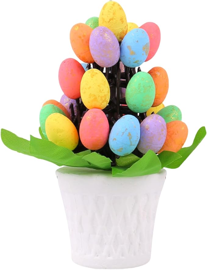 Sturdy Easters Eggs Potted Decoration Stylish Easters Eggs Vase Accent Display Decoration for Seasonal Home Styling Festival Atmosphere