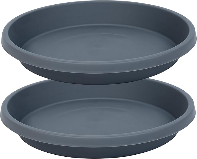 Plant Saucer Round 10 Inch 2 Pack Thickened Plastic Drip Trays for Indoor Plants and Outdoor Pots